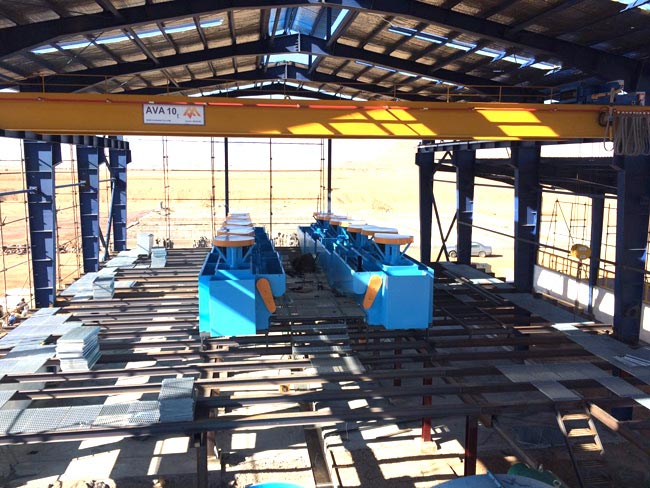 浮選工藝生產(chǎn)線設(shè)備開始安裝入場(chǎng)