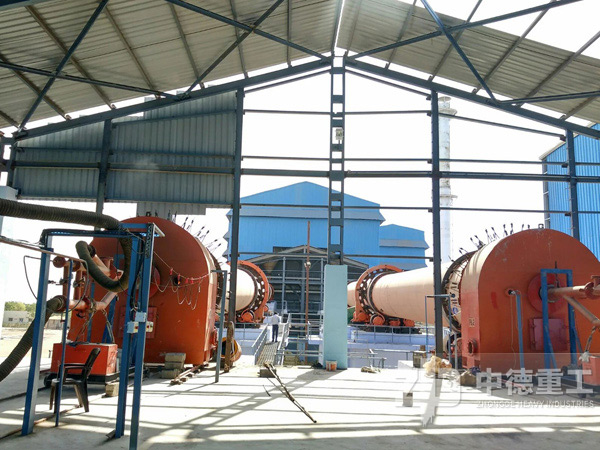 回轉窯生產工藝現場