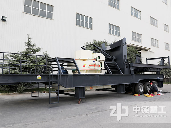 鵝卵石移動(dòng)碎石機(jī)+沖擊式破碎機(jī)組合