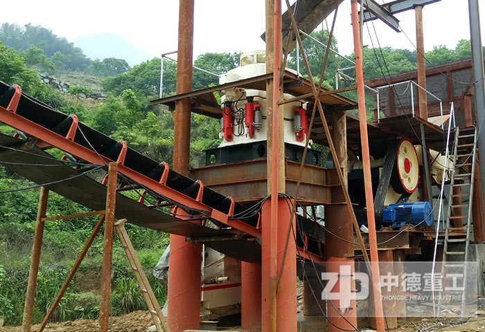 顎式破碎機(jī)加圓錐破碎機(jī)生產(chǎn)線